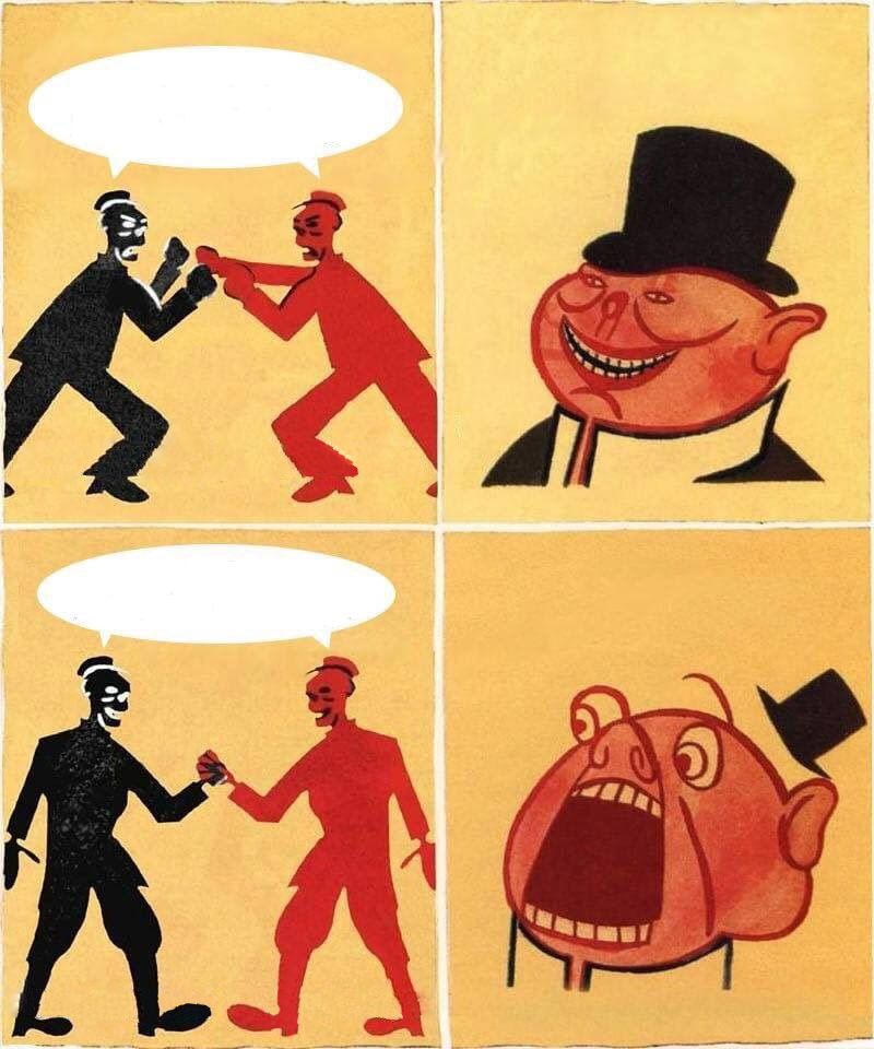 High Quality Capitalist Porky Reacting to Solidarity Blank Meme Template
