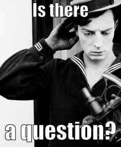 Buster Confused | Is there a question? | image tagged in buster confused | made w/ Imgflip meme maker