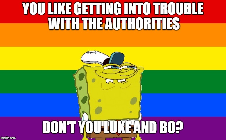 YOU LIKE GETTING INTO TROUBLE WITH THE AUTHORITIES DON'T YOU LUKE AND BO? | made w/ Imgflip meme maker