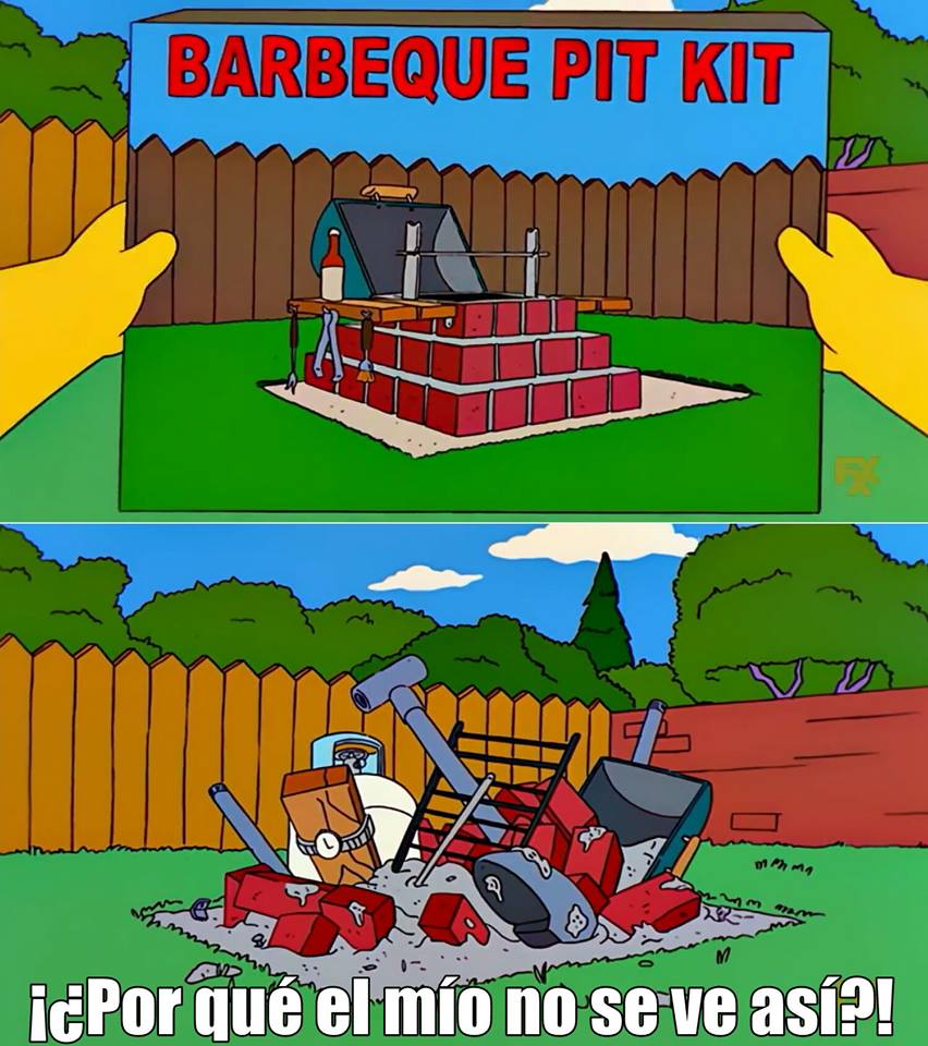 simpsons barbeque Blank Meme Template