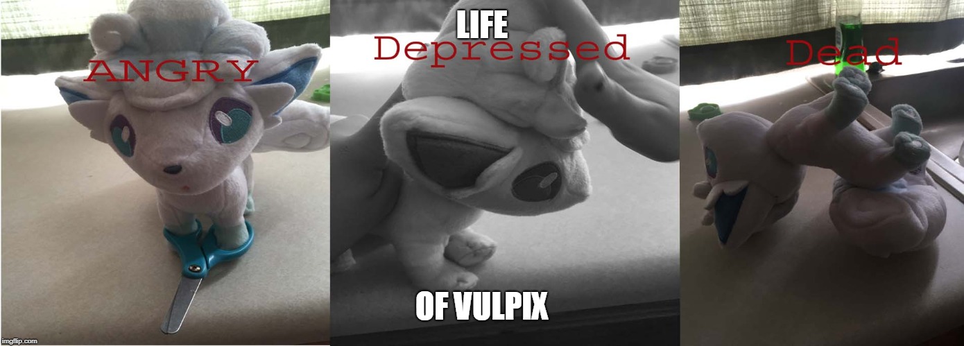 Vulpix thing | LIFE; OF VULPIX | image tagged in funny | made w/ Imgflip meme maker