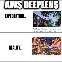Expectation vs Reality | AWS DEEPLENS | image tagged in expectation vs reality | made w/ Imgflip meme maker