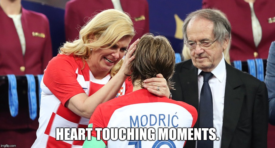 HEART TOUCHING MOMENTS. | image tagged in croatia football world cup 2018 | made w/ Imgflip meme maker