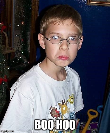 christmasgrump | BOO HOO | image tagged in christmasgrump | made w/ Imgflip meme maker