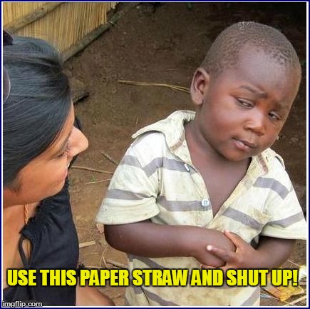 USE THIS PAPER STRAW AND SHUT UP! | made w/ Imgflip meme maker