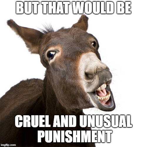 BUT THAT WOULD BE CRUEL AND UNUSUAL PUNISHMENT | made w/ Imgflip meme maker