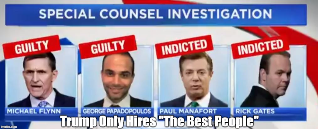 Trump Only Hires "The Best People | Trump Only Hires "The Best People" | image tagged in deplorable donald,despicable donald,devious donald,dishonest donald,dishonorable donald,mafia don | made w/ Imgflip meme maker