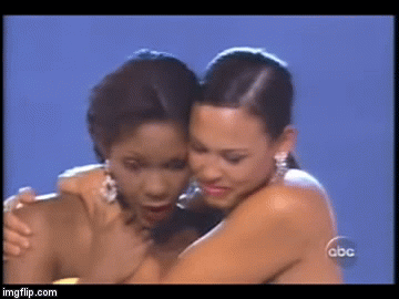 Ericka Dunlap Wins Miss America 2004 | image tagged in gifs,ericka dunlap,miss america,shocked,surprised,pageant | made w/ Imgflip video-to-gif maker