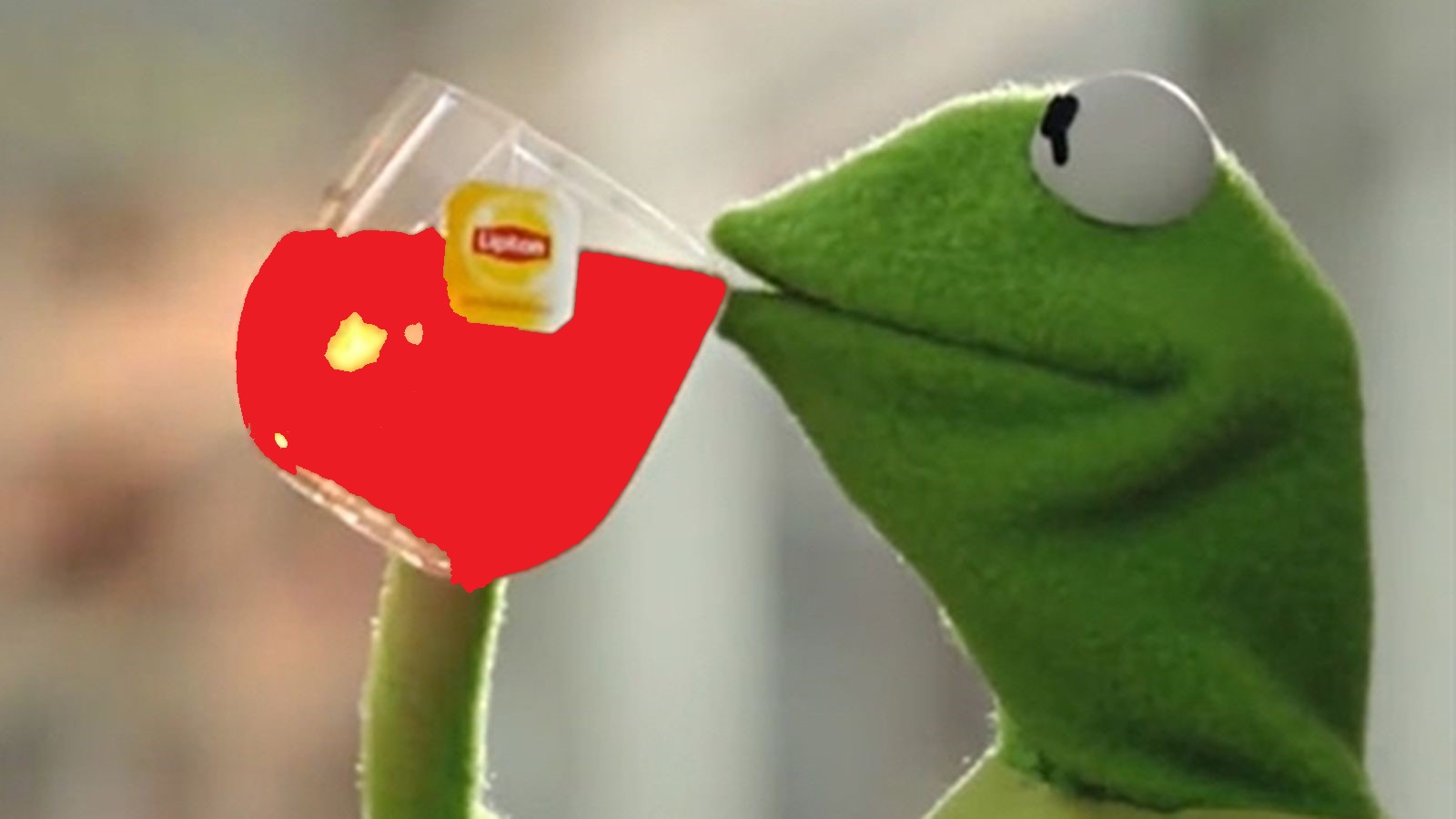 Kermit Sips Kool Aid Blank Meme Template
