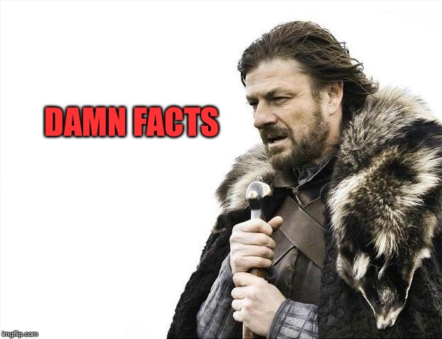 Brace Yourselves X is Coming Meme | DAMN FACTS | image tagged in memes,brace yourselves x is coming | made w/ Imgflip meme maker