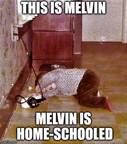 electric tinker toy | THIS IS MELVIN MELVIN IS HOME-SCHOOLED | image tagged in electric tinker toy | made w/ Imgflip meme maker