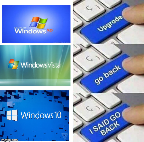 Upgrade go back I said go back! | image tagged in upgrade go back i said go back | made w/ Imgflip meme maker