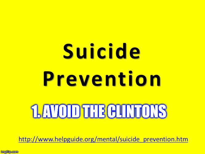 1. AVOID THE CLINTONS | made w/ Imgflip meme maker