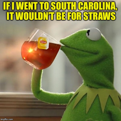 But That's None Of My Business Meme | IF I WENT TO SOUTH CAROLINA, IT WOULDN’T BE FOR STRAWS | image tagged in memes,but thats none of my business,kermit the frog | made w/ Imgflip meme maker