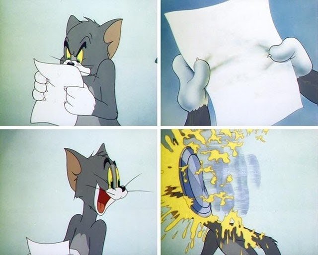 Tom and Jerry custard pie Blank Meme Template