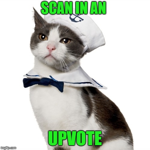 SCAN IN AN UPVOTE | made w/ Imgflip meme maker