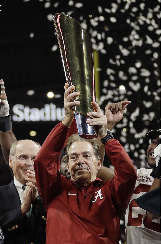 High Quality Nick Saban and Trophy Blank Meme Template