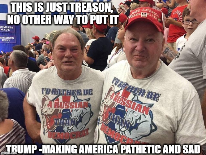 Traitors? I think So | THIS IS JUST TREASON, NO OTHER WAY TO PUT IT; TRUMP -MAKING AMERICA PATHETIC AND SAD | image tagged in memes,treason,donald trump,trump,maga,traitor | made w/ Imgflip meme maker