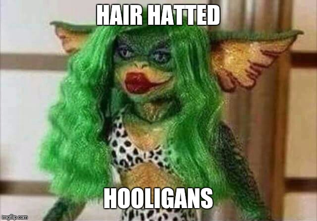 Hair Hats | HAIR HATTED; HOOLIGANS | image tagged in creepy condescending wonka | made w/ Imgflip meme maker