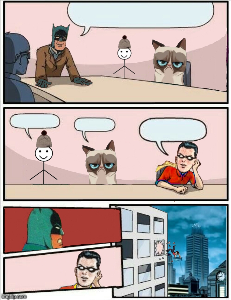 High Quality Boardroom meeting batman Blank Meme Template