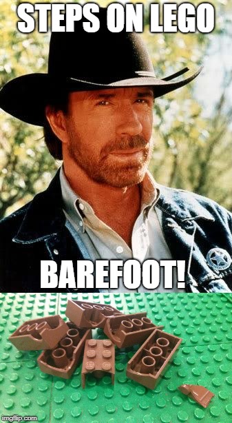 STEPS ON LEGO BAREFOOT! | made w/ Imgflip meme maker