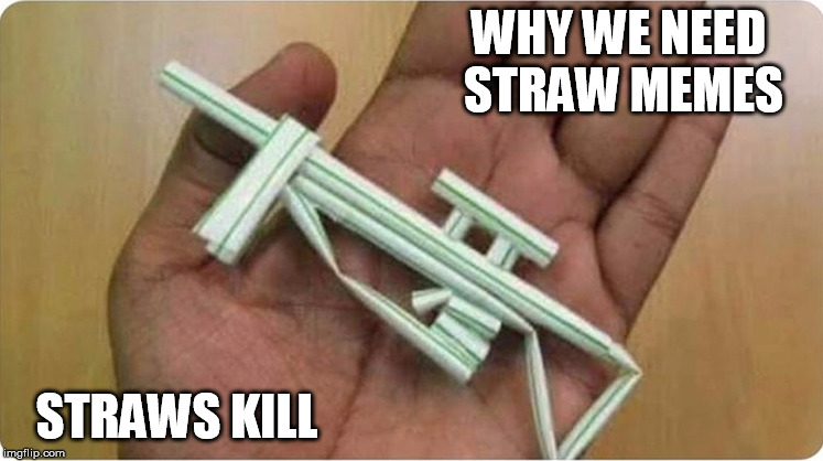 Straw gun purchase | WHY WE NEED STRAW MEMES; STRAWS KILL | image tagged in straw gun purchase | made w/ Imgflip meme maker