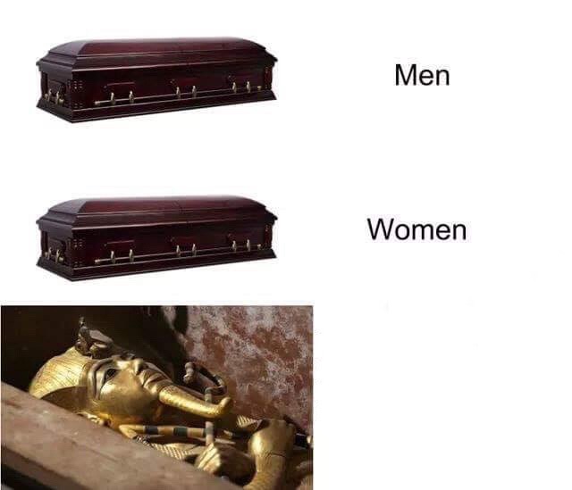 High Quality Men Women Pharaoh Tomb Blank Meme Template