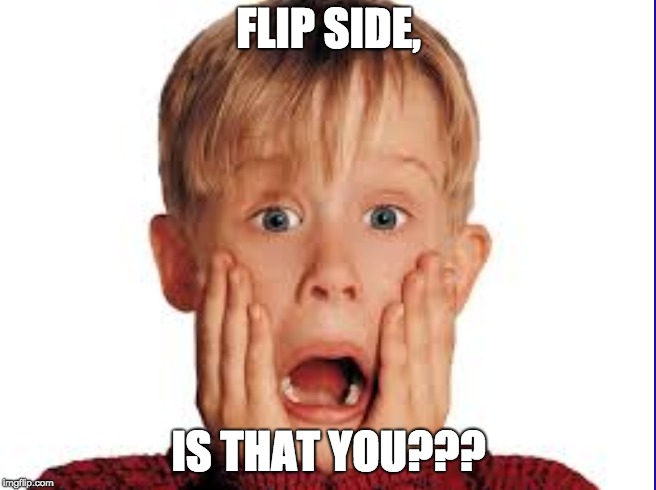 Flip Side, is that you??? | FLIP SIDE, IS THAT YOU??? | image tagged in the prospector,flip side,journalism,new identity,rebirth | made w/ Imgflip meme maker