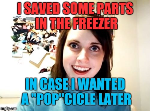 I SAVED SOME PARTS IN THE FREEZER IN CASE I WANTED A "POP"CICLE LATER | made w/ Imgflip meme maker