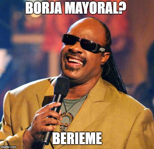 Stevie Wonder Solar Eclipse | BORJA MAYORAL? BERIEME | image tagged in stevie wonder solar eclipse | made w/ Imgflip meme maker