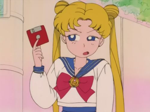 sailor moon floppy disc Blank Meme Template