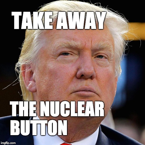Take away the nuclear button. | TAKE AWAY; THE NUCLEAR BUTTON | image tagged in nuclear,no nukes,trump,donald trump | made w/ Imgflip meme maker