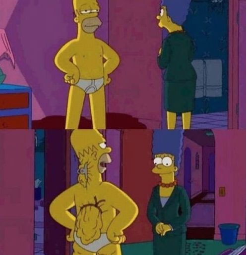 High Quality Homer's Back Fat Blank Meme Template