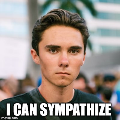 David Hogg | I CAN SYMPATHIZE | image tagged in david hogg | made w/ Imgflip meme maker