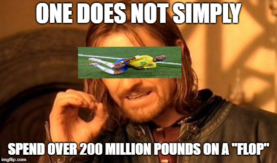 One Does Not Simply | ONE DOES NOT SIMPLY; SPEND OVER 200 MILLION POUNDS ON A "FLOP" | image tagged in memes,one does not simply | made w/ Imgflip meme maker