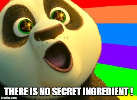 Kung Fu Panda | THERE IS NO SECRET INGREDIENT ! | image tagged in kung fu panda | made w/ Imgflip meme maker