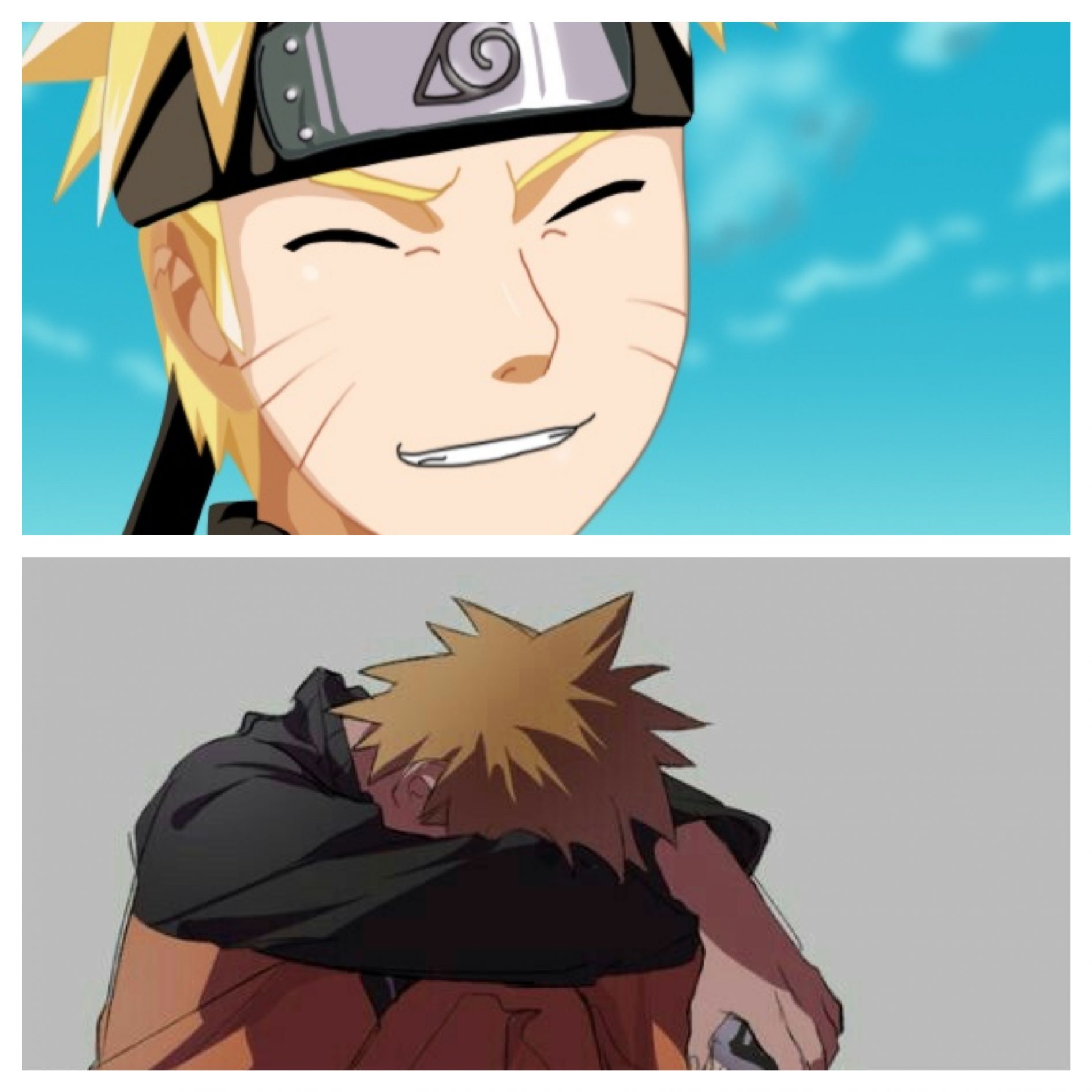 Naruto happy and sad Blank Meme Template