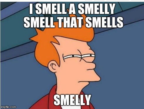 smells | image tagged in futurama fry | made w/ Imgflip meme maker