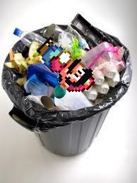 Mario being trashy. | image tagged in trash | made w/ Imgflip meme maker