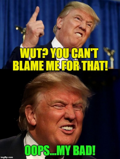 WUT? YOU CAN'T BLAME ME FOR THAT! OOPS...MY BAD! | made w/ Imgflip meme maker