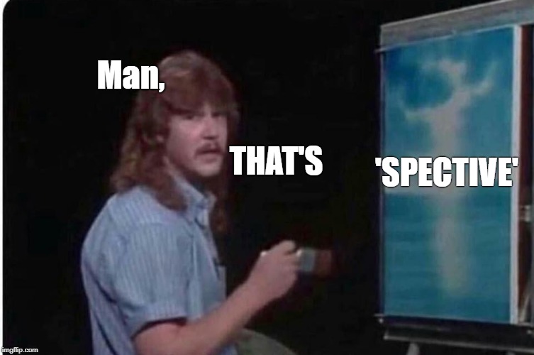 Spective | Man, 'SPECTIVE'; THAT'S | image tagged in what,sneaky | made w/ Imgflip meme maker