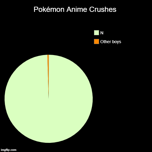 Pokémon Anime Crushes | Other boys, N | image tagged in funny,pie charts | made w/ Imgflip chart maker