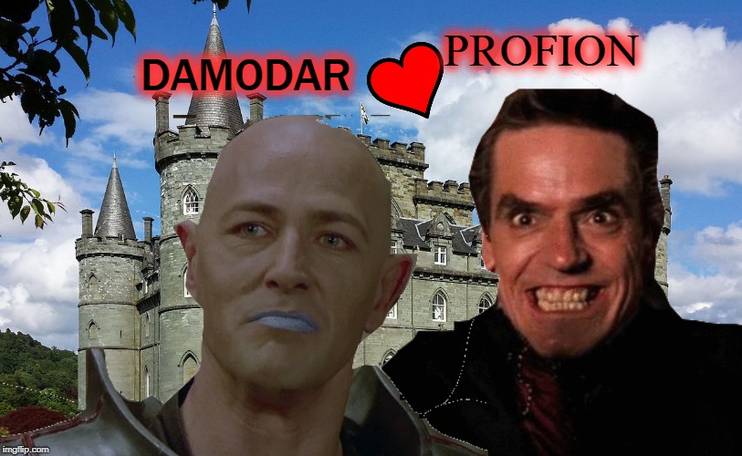 Dat movie left scars | PROFION; DAMODAR | image tagged in dd movie,sad old tom baker,awful nightmares | made w/ Imgflip meme maker