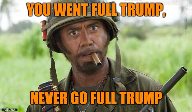 YOU WENT FULL TRUMP, NEVER GO FULL TRUMP | made w/ Imgflip meme maker