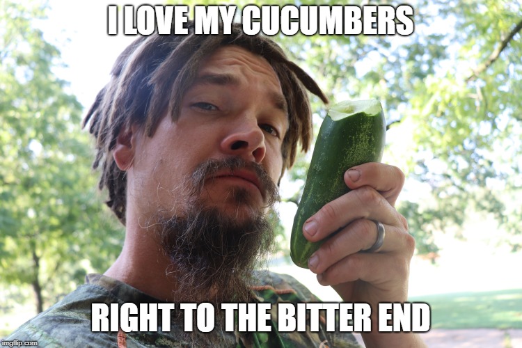 I LOVE MY CUCUMBERS; RIGHT TO THE BITTER END | made w/ Imgflip meme maker