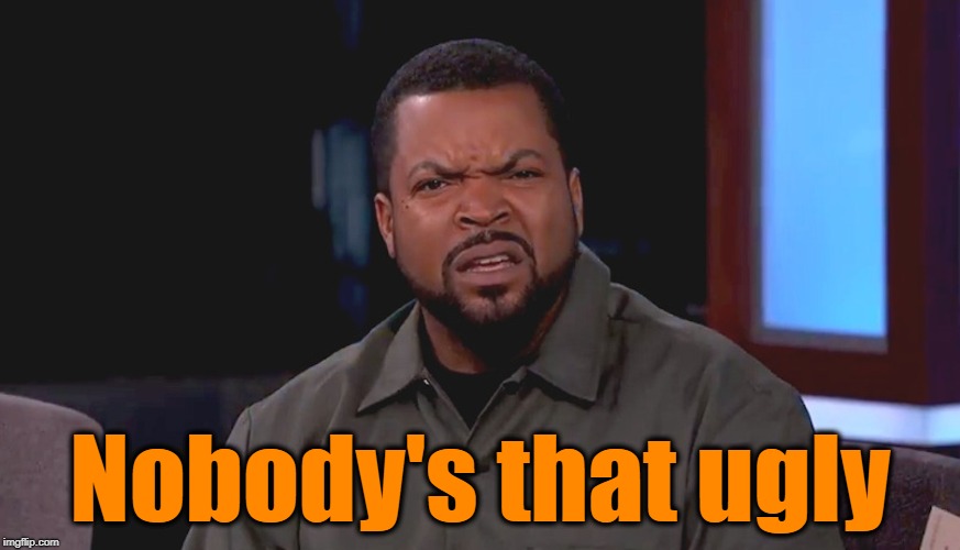 Really? Ice Cube | Nobody's that ugly | image tagged in really ice cube | made w/ Imgflip meme maker