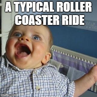 my reaction | A TYPICAL ROLLER COASTER RIDE | image tagged in my reaction | made w/ Imgflip meme maker
