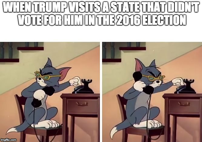 Blue States and Trump | image tagged in donald trump,election 2016,memes,tom and jerry,politics | made w/ Imgflip meme maker