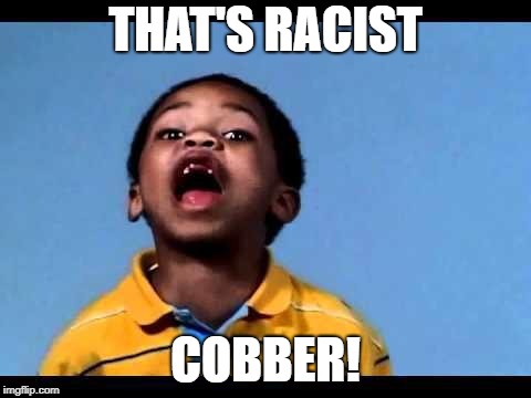 That's racist 2 | THAT'S RACIST COBBER! | image tagged in that's racist 2 | made w/ Imgflip meme maker