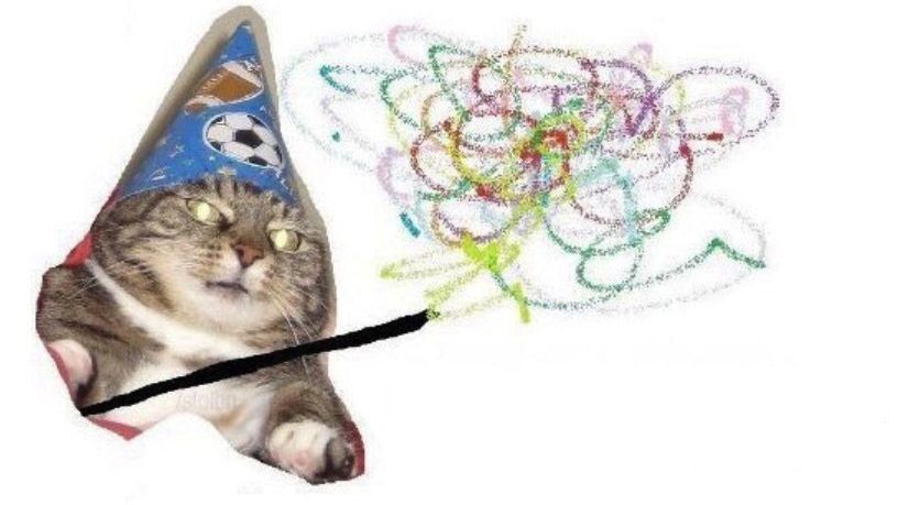 High Quality cat wizard Blank Meme Template